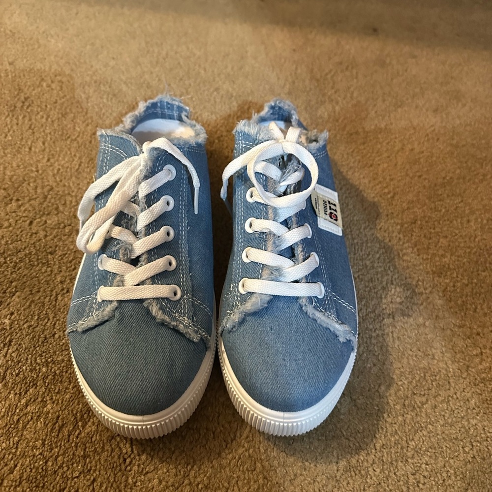 110 Denim Mule Sneakers size 8.5